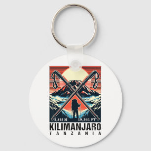 Funny Hiking Art Climbed Mount Kilimanjaro For Hik Key Ring