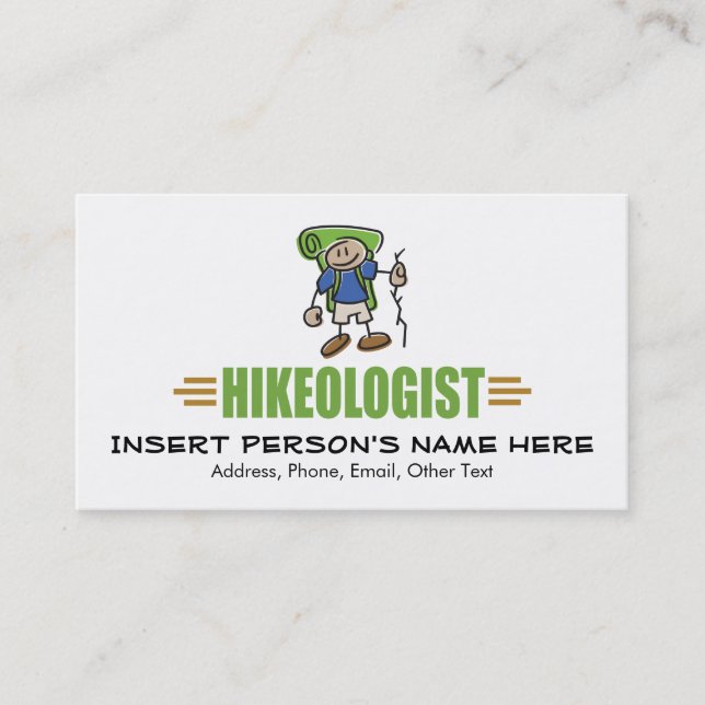 Funny Hiking Business Card (Front)