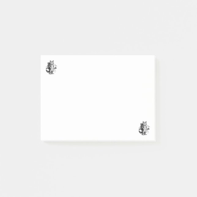 Funny Hiking Cat Backpacking Hikers & Animal Lover Post-it Notes (Front)