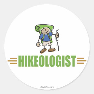 Funny Hiking Classic Round Sticker
