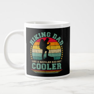 Funny Hiking Dad Like A Regular Dad Hiking Large Coffee Mug