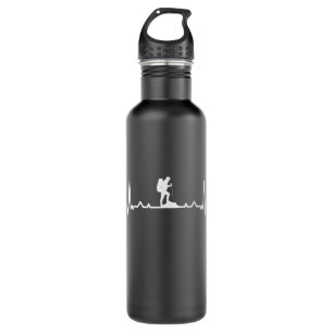 Funny Hiking Hike Gift Hiker Heartbeat 710 Ml Water Bottle