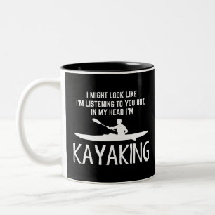 Funny hiking, i might look like i'm listening to  Two-Tone coffee mug