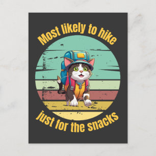 funny hiking postcard