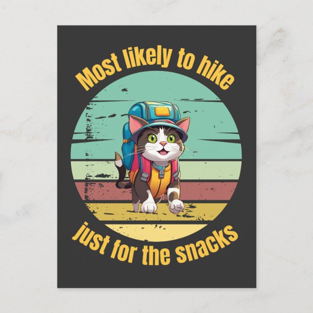 funny hiking  postcard (Front)