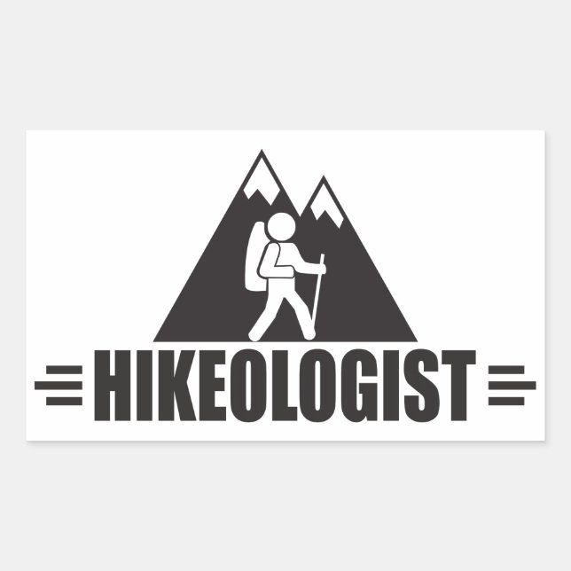 Funny Hiking Rectangular Sticker (Front)