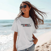 Funny hiking shirt Disconnect to Reconnect black