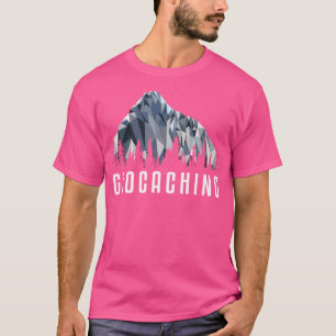 Funny Hiking Shirt Geocaching Low Poly Gift