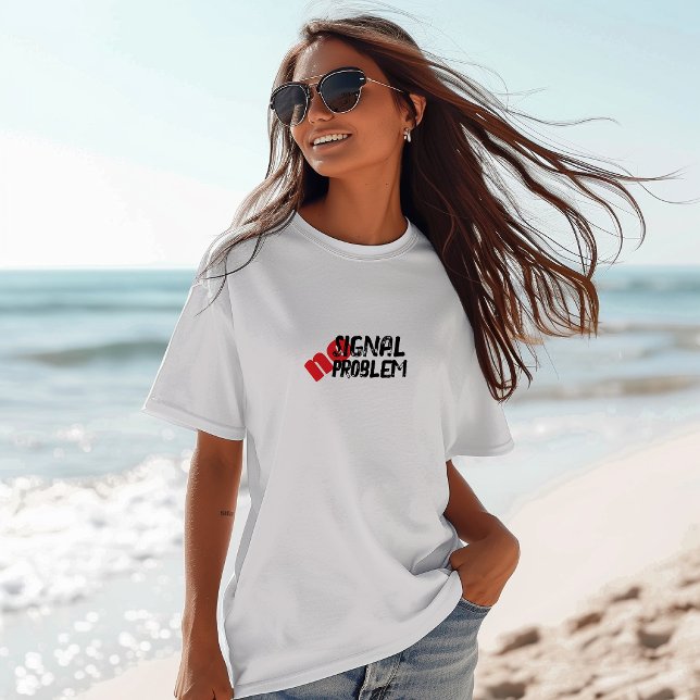 Funny Hiking Shirt No Signal No Problem red (Creator Uploaded)