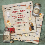 Funny Hillbilly Party Invitation<br><div class="desc">Feel like white trash? Then throw a Hillbilly party! Moonshine, still, banjo, straw hat, bent rifle, bullet holes and a old shack against old stained paper on rustic wood planks. Funny and fun! Hand drawn Illustration by McBooboo. To make more changes go to Personalise this template. On the bottom you’ll...</div>