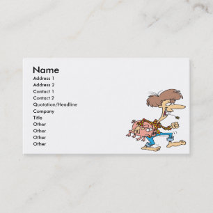funny hillbilly redneck with pig cartoon business card