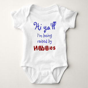 Funny hillbilly text baby bodysuit
