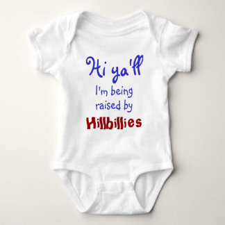 Funny hillbilly text baby bodysuit
