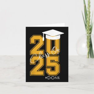 Funny Him Her Vintage Cl Of 2025 Graduation Done 2 Card