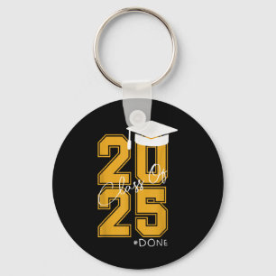 Funny Him Her Vintage Cl Of 2025 Graduation Done 2 Key Ring