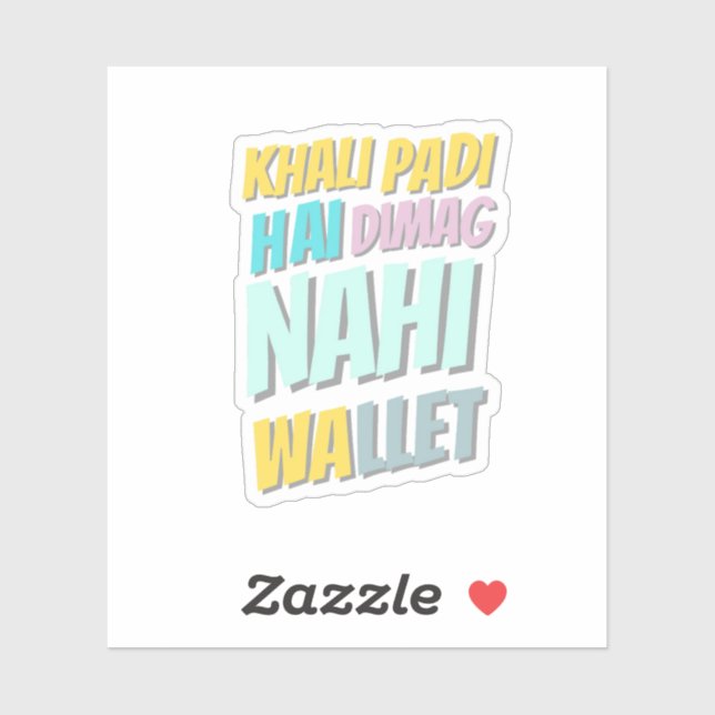 Funny Hindi Quote Sticker  (Sheet)