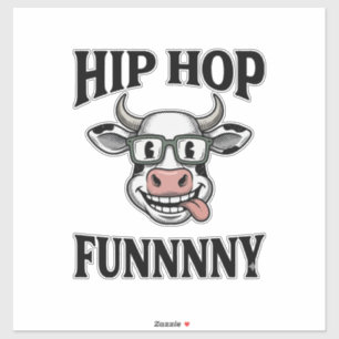 Funny Hip Hop Cow Vintage Engraving Shirt Design_1