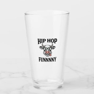 Funny Hip Hop Cow Vintage Engraving Shirt Design_1 Glass