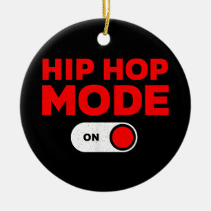 Funny Hip Hop Design For Men Women 90s Hip Hop Dan Ceramic Tree Decoration