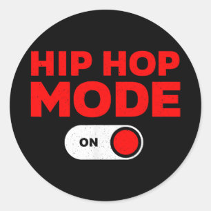 Funny Hip Hop Design For Men Women 90s Hip Hop Dan Classic Round Sticker