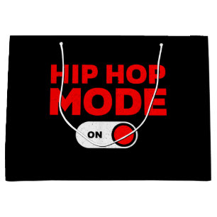 Funny Hip Hop Design For Men Women 90s Hip Hop Dan Large Gift Bag