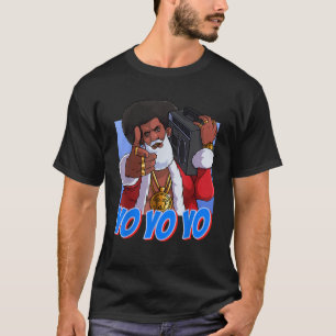 Funny Hip Hop Ghetto Santa Claus Christmas Gangste T-Shirt