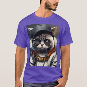Funny Hip Hop Music Producer Rapper Cat girl T-Shirt