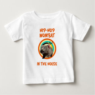 Funny Hip-hop Wombat in the House Baby T-Shirt
