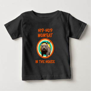 Funny Hip-hop Wombat in the House Baby T-Shirt