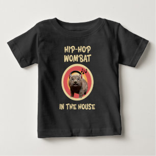 Funny Hip-hop Wombat in the House Baby T-Shirt
