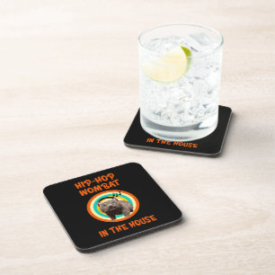 Funny Hip-hop Wombat in the House Coaster