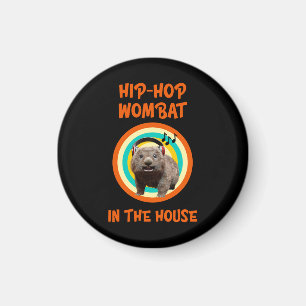 Funny Hip-hop Wombat in the House Magnet
