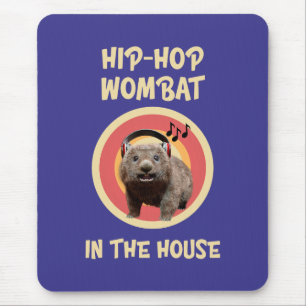 Funny Hip-hop Wombat in the House Mouse Mat