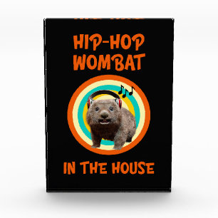 Funny Hip-hop Wombat in the House Photo Block