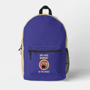 Funny Hip-hop Wombat in the House Printed Backpack