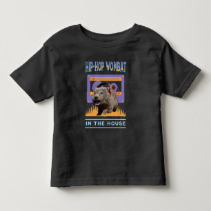 Funny Hip-Hop Wombat Music Lover with Headphones Toddler T-Shirt