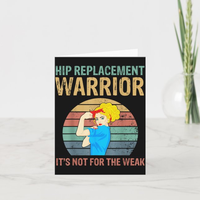 Funny Hip Replacement Warrior New Prosthetic Women Card (Front)
