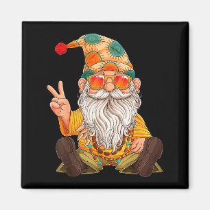 Funny Hipe Gnome Peace Sign Gnomes Lovers Men Wome Magnet