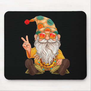 Funny Hipe Gnome Peace Sign Gnomes Lovers Men Wome Mouse Mat