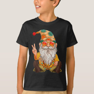 Funny Hipe Gnome Peace Sign Gnomes Lovers Men Wome T-Shirt