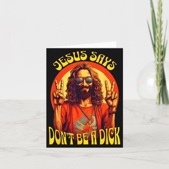 Funny Hipe Jesus Don't Be A  Card (Front)