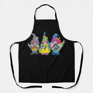 Funny Hippie Gnome Peace Sign Gnomes Lovers Men Wo Apron