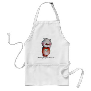 Funny Hippo Apron
