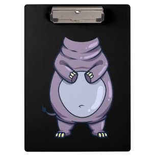 Funny Hippo Body Headless Halloween Mammal Costume Clipboard