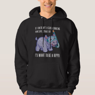 Funny Hippo Boy Lover Hippopotamus Quote Saying Hoodie