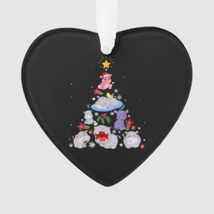 Funny Hippo Christmas Tree   Xmas Hippopotamus Ornament