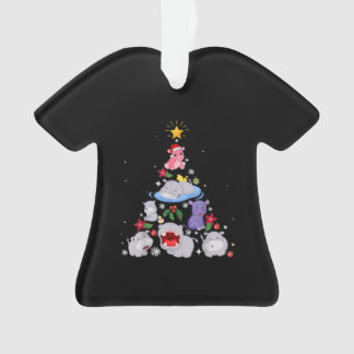 Funny Hippo Christmas Tree | Xmas Hippopotamus Ornament