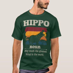 Funny Hippo Definition Cool Hippo Animals Humour H T-Shirt