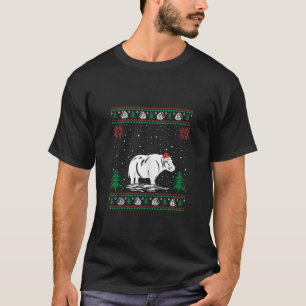 Funny Hippo Lovers Santa Hat Ugly Christmas Sweate T-Shirt
