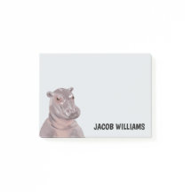 Funny Hippo Personalised Name